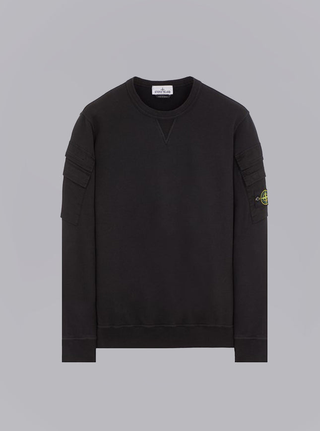 Brushed Cotton Fleece Black