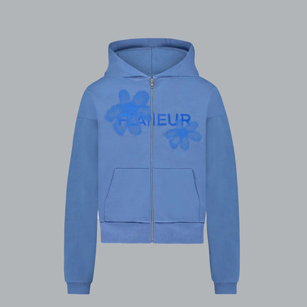 Floral Watercolor Logo Blue