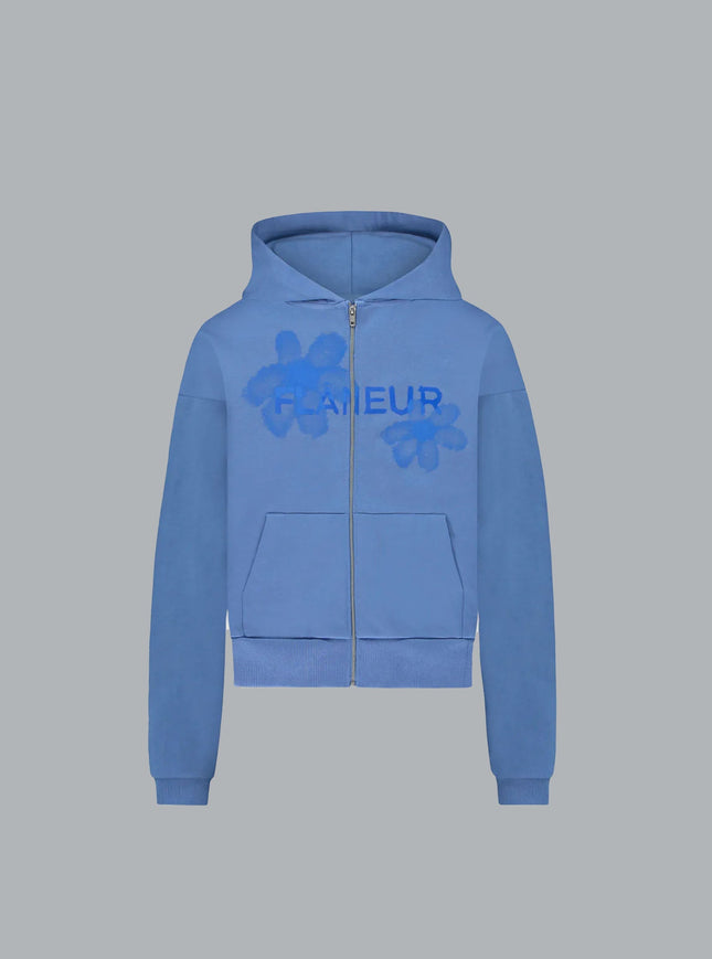 Floral Watercolor Logo Blue