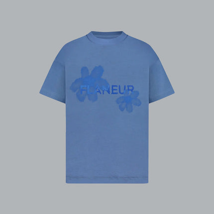 Floral Watercolor Logo Blue