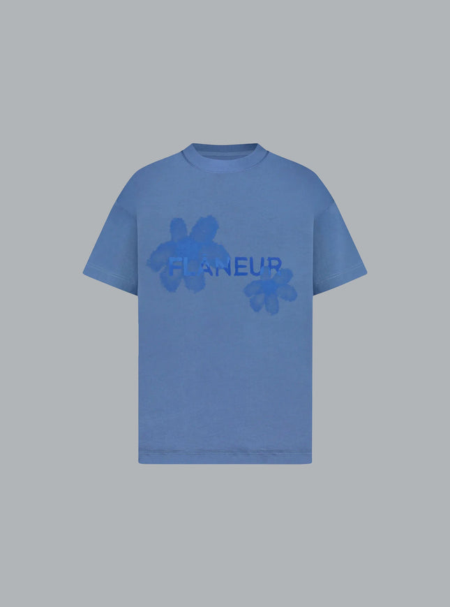 Floral Watercolor Logo Blue