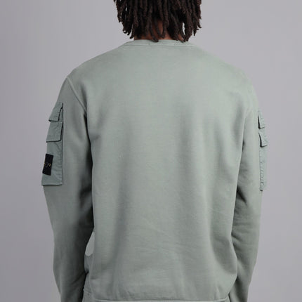 Brushed Cotton Fleece Olive Green