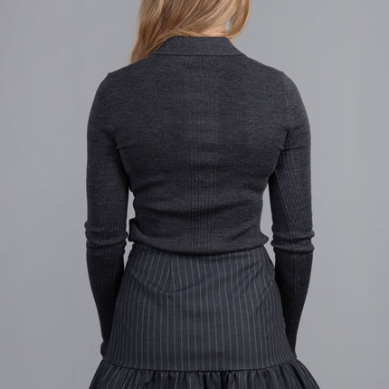 Mini Ribbed Dark Grey