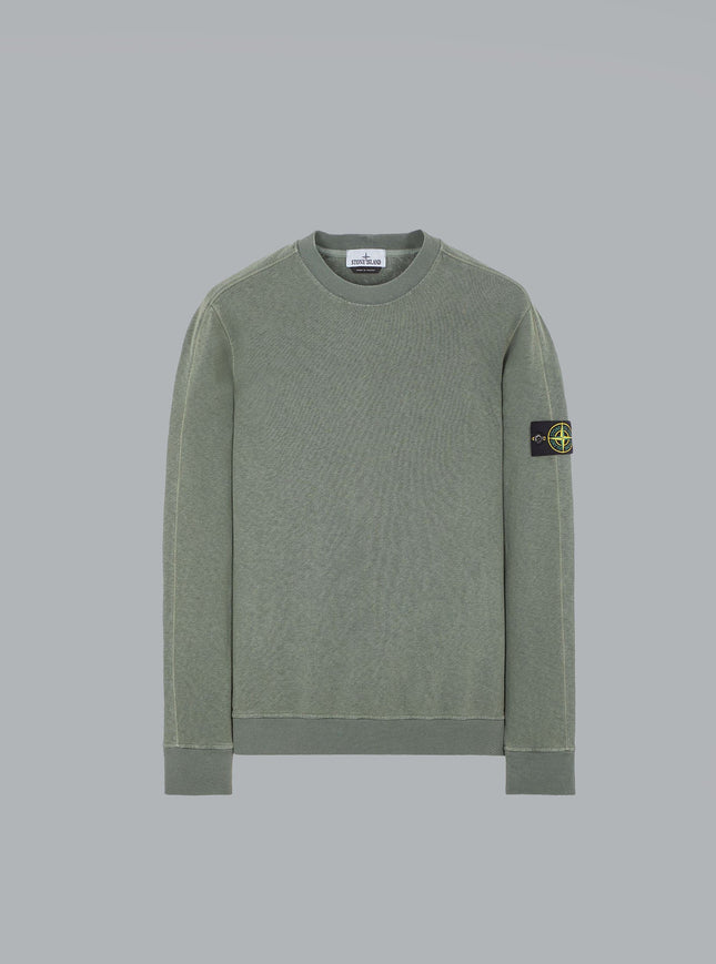 Garment Dyed 'Old Effect' Dark Green